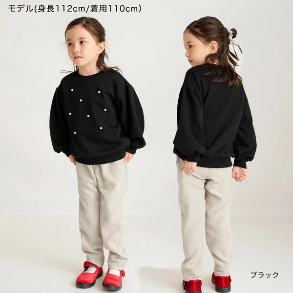 日本童裝 Branshes 珍珠衛衣 80-150cm 女童款 秋冬季 TOPS