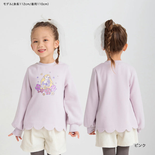 日本童裝 Branshes Disney princess抓毛衛衣 90-130cm 女童款 秋冬季 TOPS