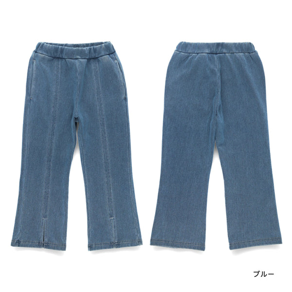 日本童裝 Branshes 抓毛開叉牛仔褲 80-150cm 女童款 秋冬季 PANTS