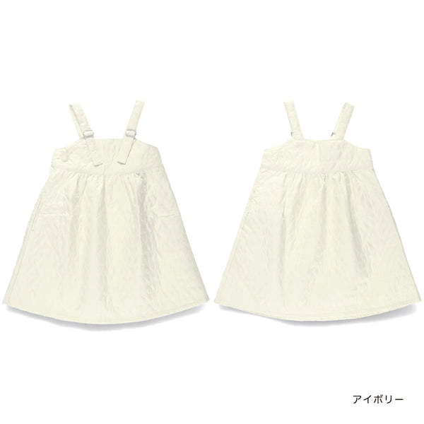 日本童裝 Branshes 絎縫間棉吊帶連身裙 90-150cm 女童款 秋冬季 DRESSES