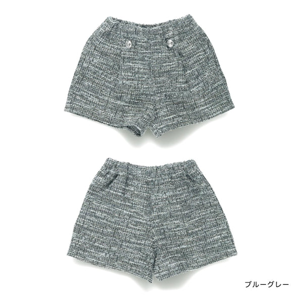 日本童裝 Branshes Chanel風粗呢短褲 90-150cm 女童款 秋冬季 PANTS