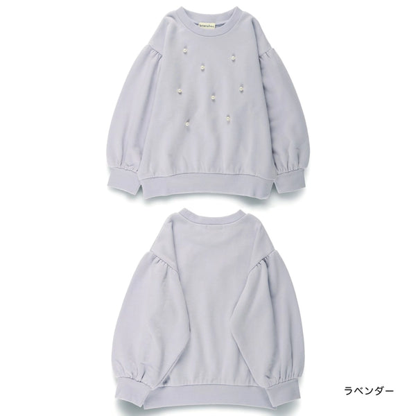 日本童裝 Branshes 珍珠衛衣 80-150cm 女童款 秋冬季 TOPS