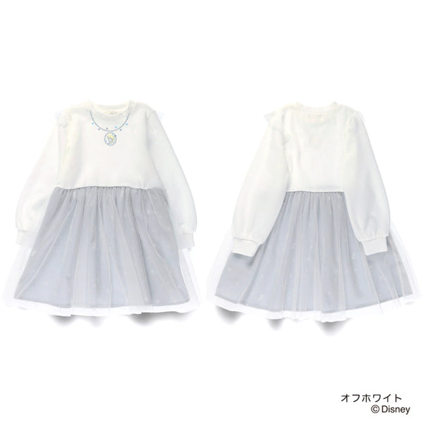 日本童裝 Branshes Disney princess抓毛連身裙 90-130cm 女童款 秋冬季 DRESSES