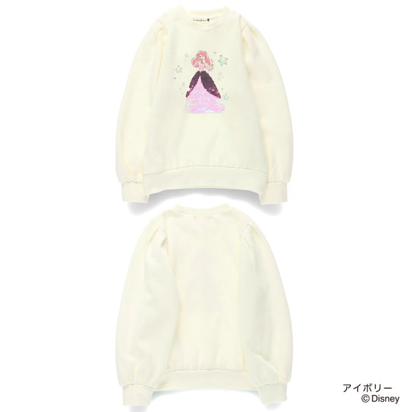 日本童裝 Branshes Disney princess抓毛衛衣 90-130cm 女童款 秋冬季 TOPS