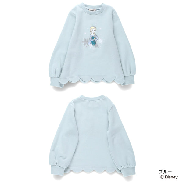 日本童裝 Branshes Disney princess抓毛衛衣 90-130cm 女童款 秋冬季 TOPS