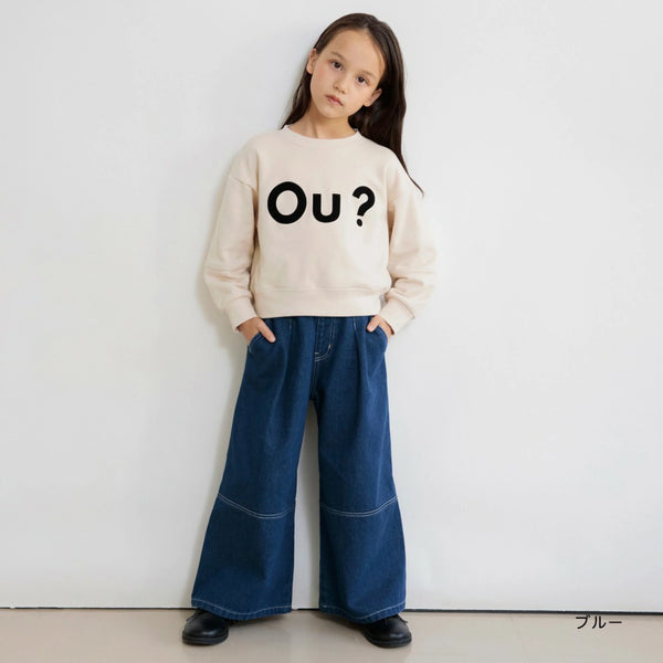 日本童裝 Branshes Ou? by EDWIN 牛仔闊腳褲 90-150cm 女童款 秋冬季 PANTS