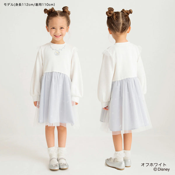 日本童裝 Branshes Disney princess抓毛連身裙 90-130cm 女童款 秋冬季 DRESSES