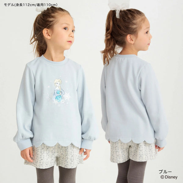 日本童裝 Branshes Disney princess抓毛衛衣 90-130cm 女童款 秋冬季 TOPS