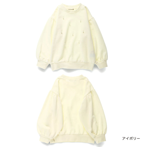 日本童裝 Branshes 珍珠衛衣 80-150cm 女童款 秋冬季 TOPS