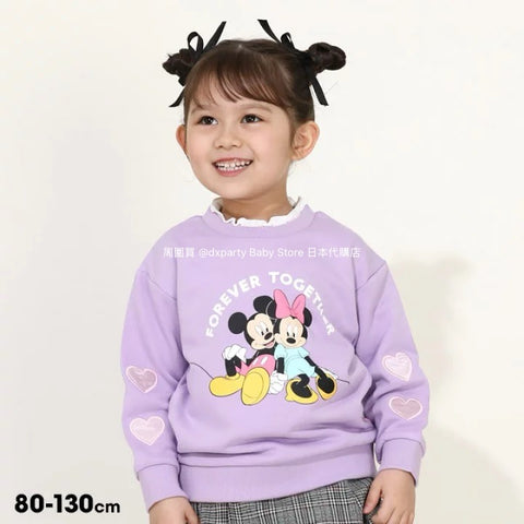 日本童裝 BDL x Disney 花邊領衛衣 80-130cm 女童款 冬季 TOPS