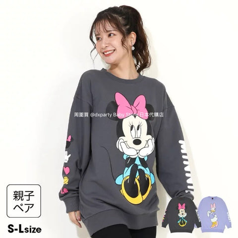 日本童裝 BDL x Disney 親子裝 中長款衛衣 S-L 大人款 冬季 TOPS