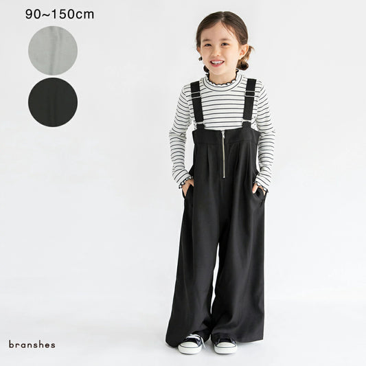 日本童裝 Branshes  高腰背帶褲 90-150cm 女童款 冬季 PANTS Jumpsuit
