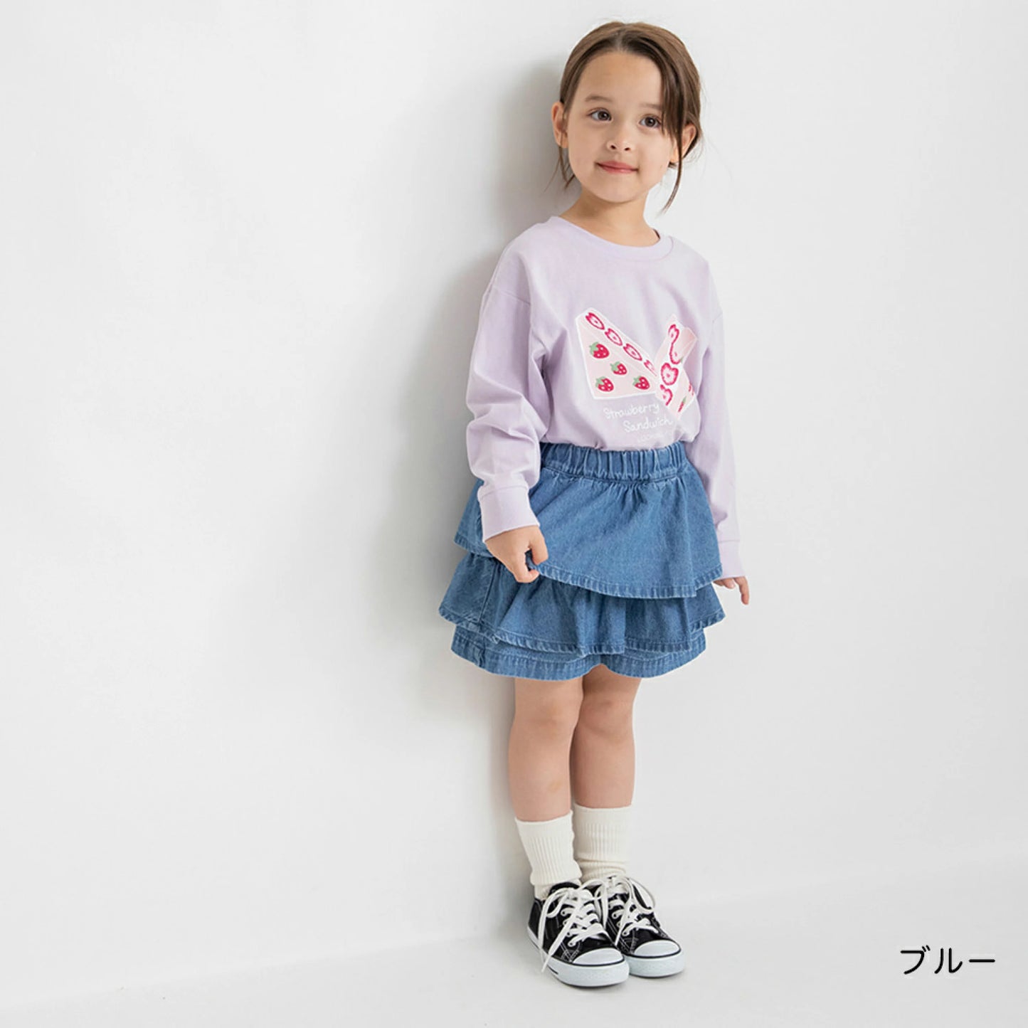 日本童裝 Branshes 牛仔裙褲 100-150cm 女童款 冬季 PANTS