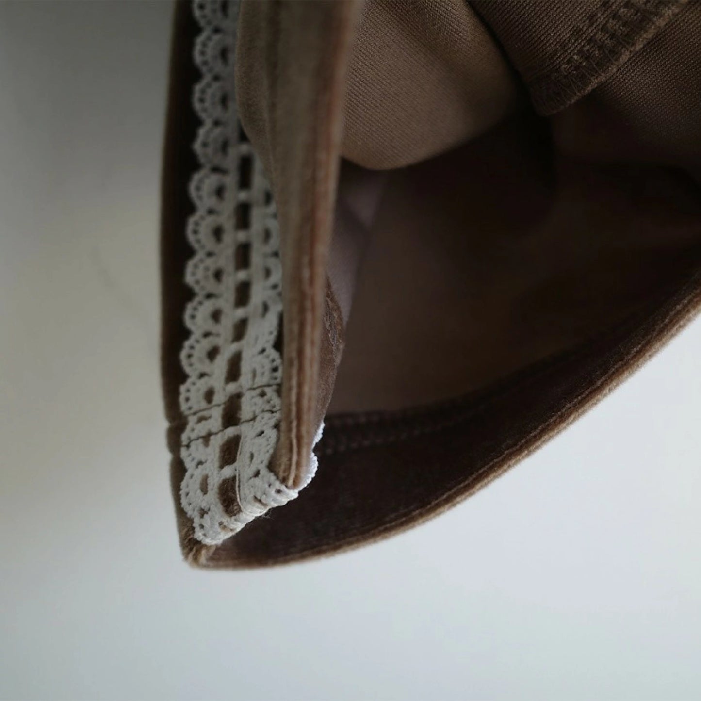 日本童裝 Branshes aBity select. 蕾絲邊天鵝絨長褲 90-120cm 女童款 冬季 PANTS