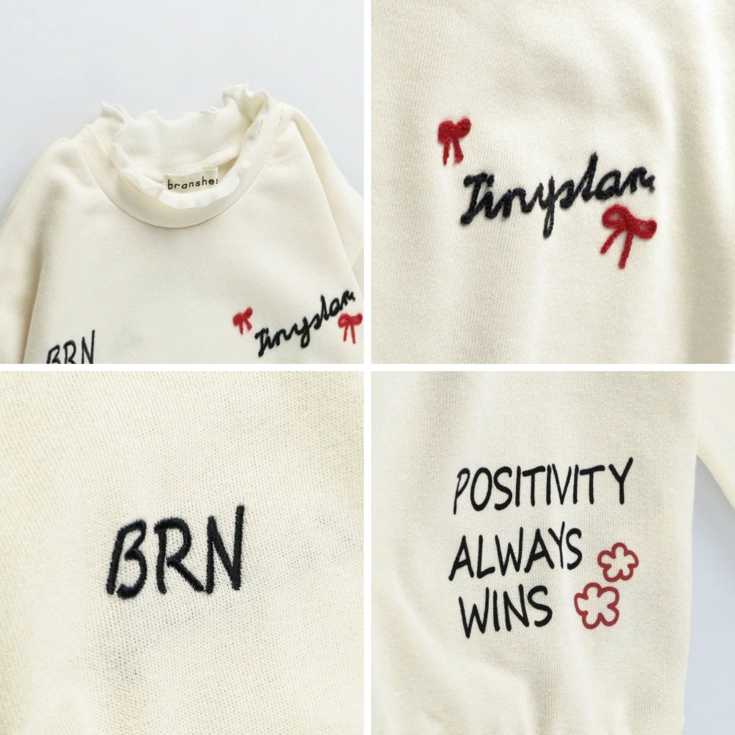 日本童裝 Branshes 刺繡圖案衛衣 80-150cm 女童款 冬季 TOPS