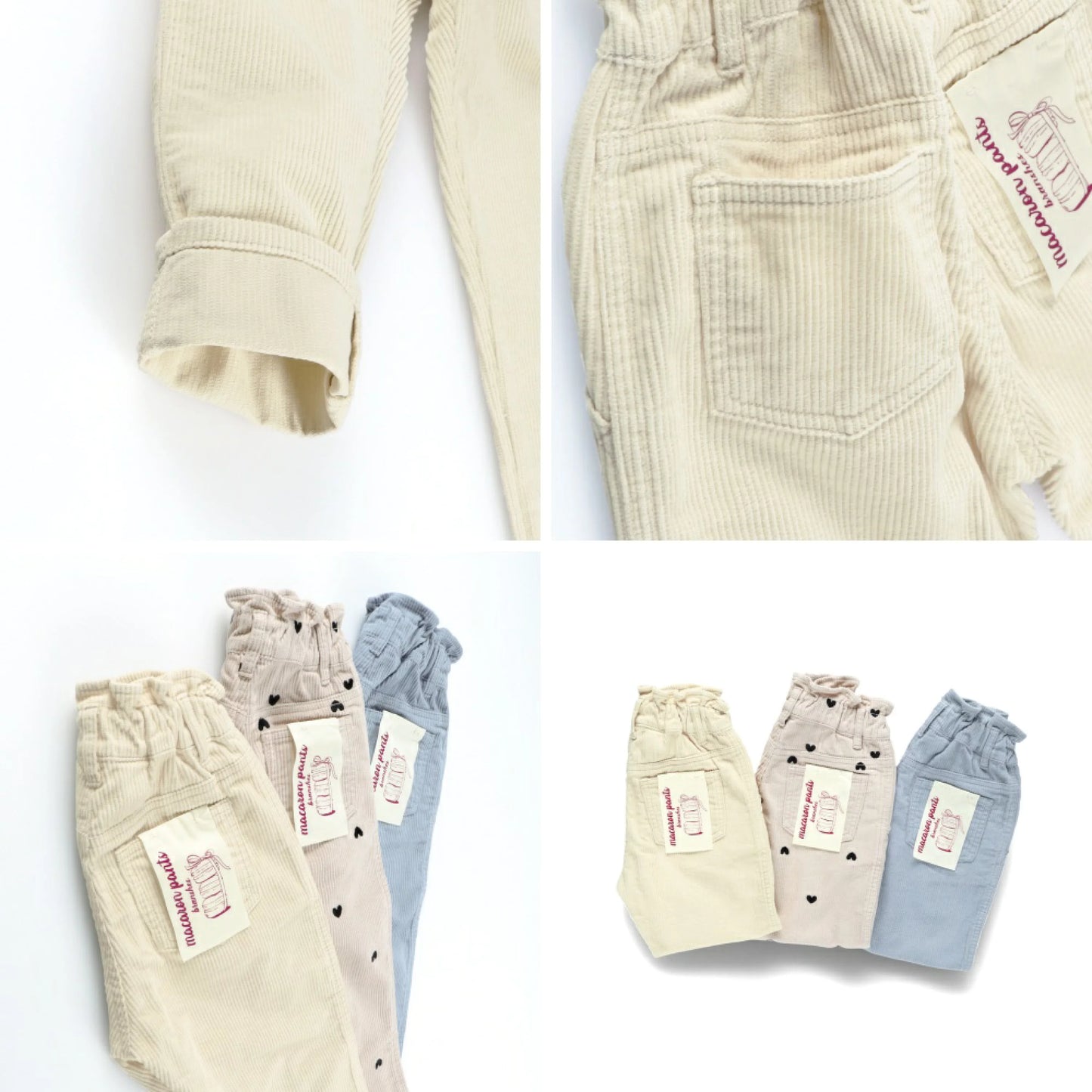 日本童裝 Branshes 燈芯絨馬卡龍長褲 90-150cm 女童款 冬季 PANTS