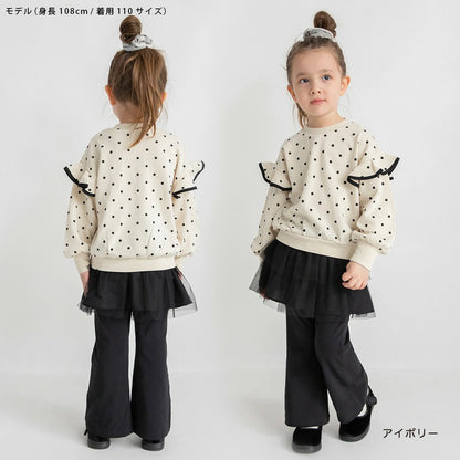 日本童裝 Branshes 荷葉肩衛衣 80-150cm 女童款 冬季 TOPS