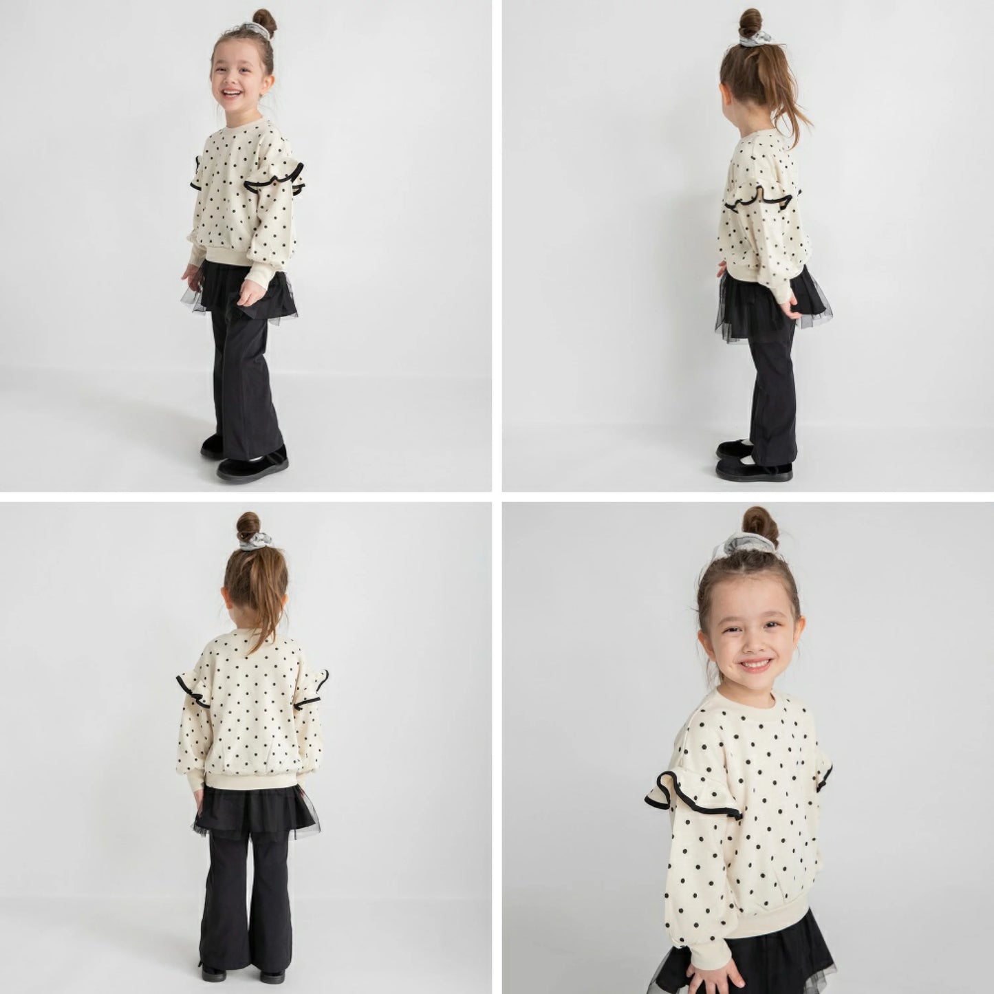 日本童裝 Branshes 荷葉肩衛衣 80-150cm 女童款 冬季 TOPS