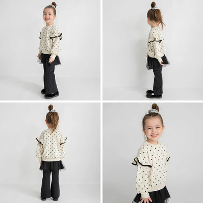 日本童裝 Branshes 荷葉肩衛衣 80-150cm 女童款 冬季 TOPS