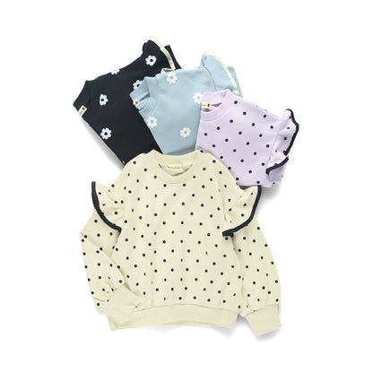 日本童裝 Branshes 荷葉肩衛衣 80-150cm 女童款 冬季 TOPS