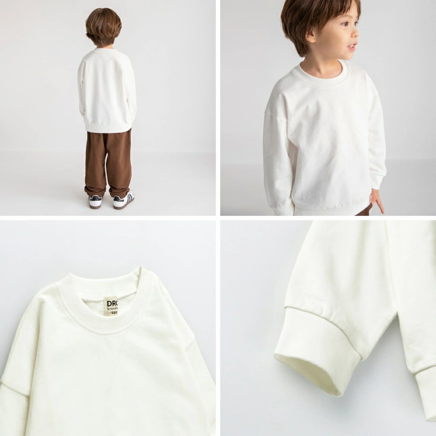 日本童裝 Branshes 純色衛衣 100-150cm 男童款/女童款 冬季 TOPS