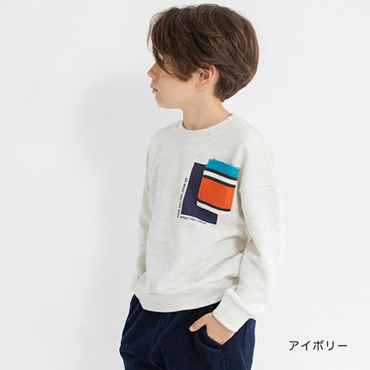 日本童裝 Branshes 多邊口袋衛衣 80-150cm 男童款 冬季 TOPS