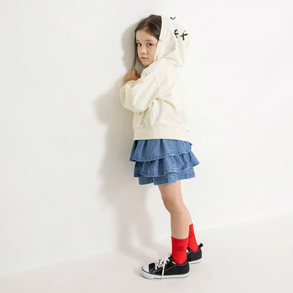 日本童裝 Branshes 絲帶連帽外套 100-150cm 女童款 冬季 OUTERWEAR