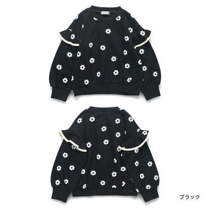 日本童裝 Branshes 荷葉肩衛衣 80-150cm 女童款 冬季 TOPS