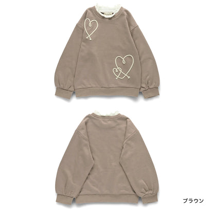 日本童裝 Branshes 刺繡圖案衛衣 80-150cm 女童款 冬季 TOPS