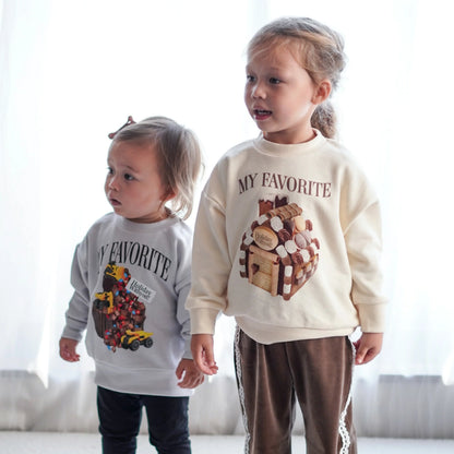 日本童裝 Branshes aBity select.印花衛衣 90-130cm 男童款/女童款 冬季 TOPS