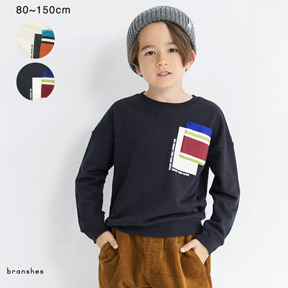 日本童裝 Branshes 多邊口袋衛衣 80-150cm 男童款 冬季 TOPS