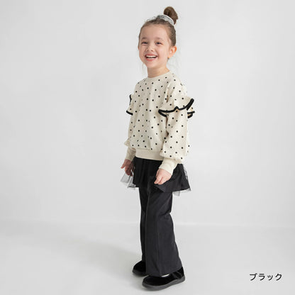 日本童裝 Branshes 薄紗裙連長褲 80-130cm 女童款 冬季 SKIRTS PANTS