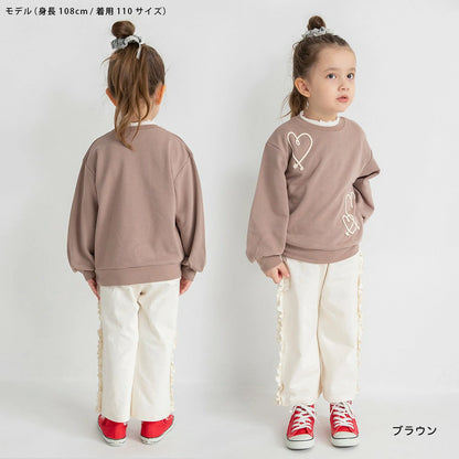 日本童裝 Branshes 刺繡圖案衛衣 80-150cm 女童款 冬季 TOPS