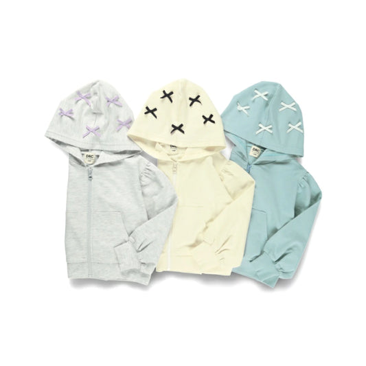 日本童裝 Branshes 絲帶連帽外套 100-150cm 女童款 冬季 OUTERWEAR