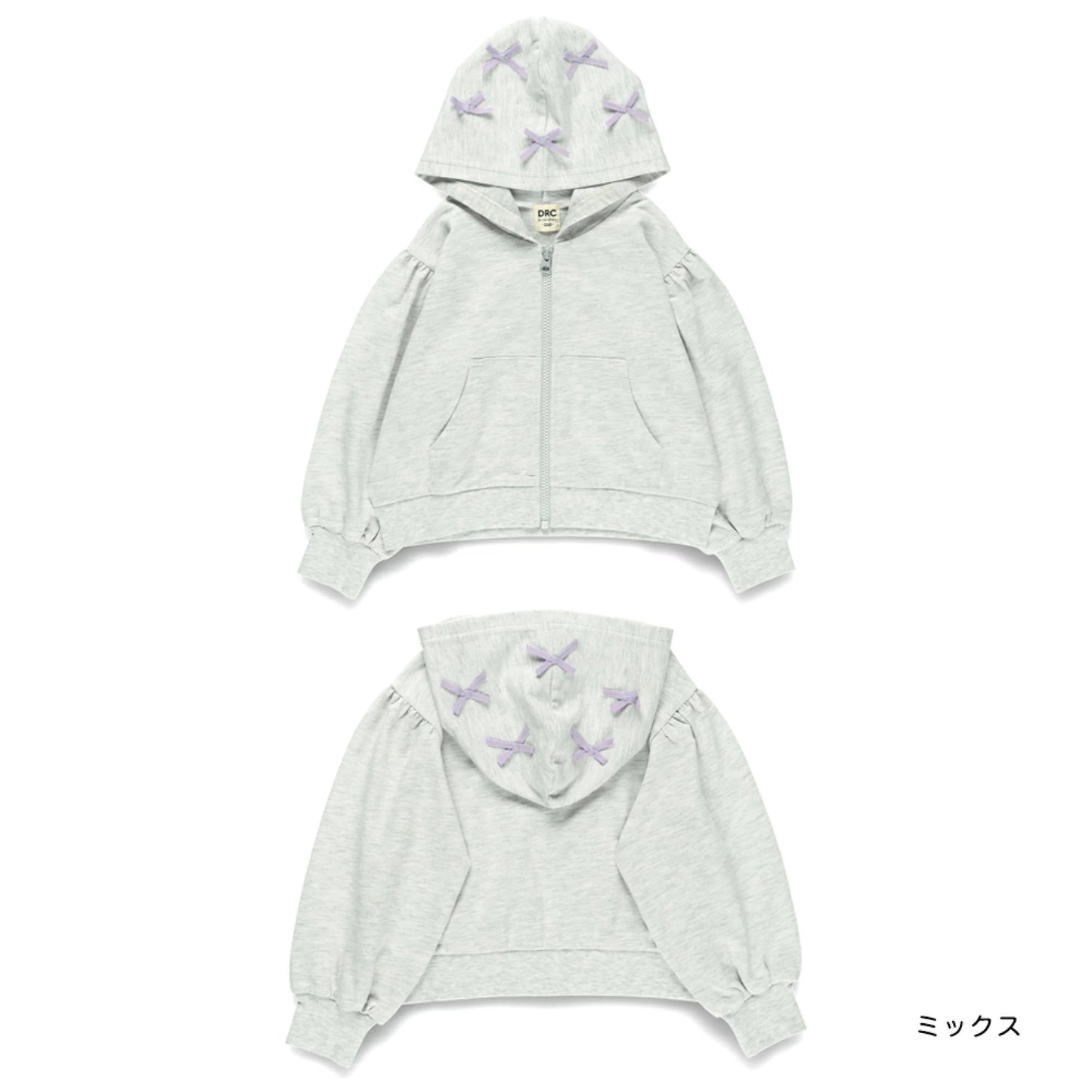 日本童裝 Branshes 絲帶連帽外套 100-150cm 女童款 冬季 OUTERWEAR