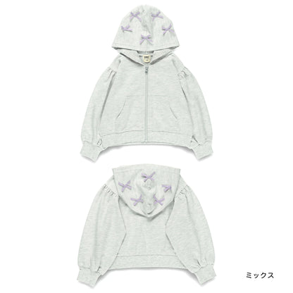 日本童裝 Branshes 絲帶連帽外套 100-150cm 女童款 冬季 OUTERWEAR