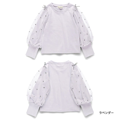 日本童裝 Branshes 薄紗長袖上衣 80-150cm 女童款 冬季 TOPS