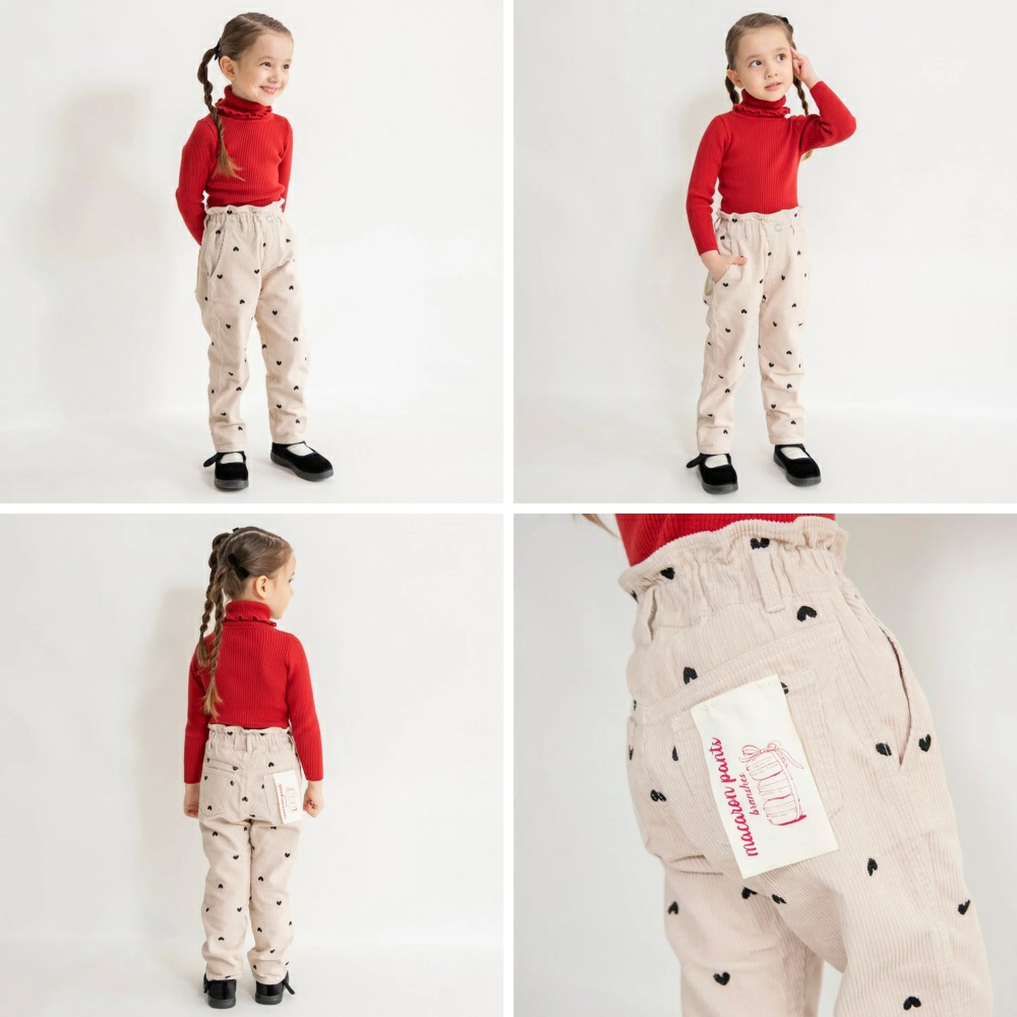 日本童裝 Branshes 燈芯絨馬卡龍長褲 90-150cm 女童款 冬季 PANTS