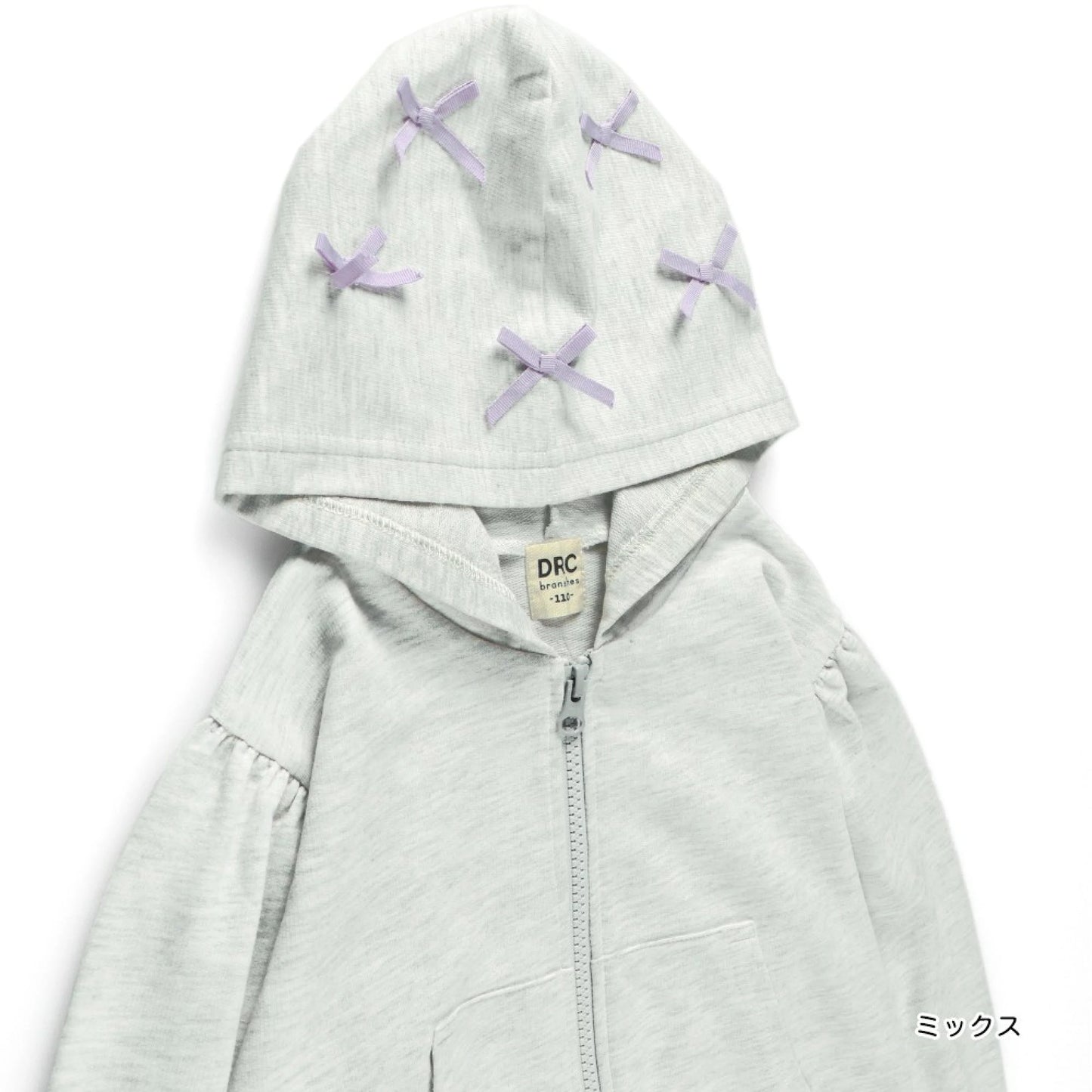 日本童裝 Branshes 絲帶連帽外套 100-150cm 女童款 冬季 OUTERWEAR