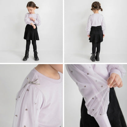 日本童裝 Branshes 薄紗長袖上衣 80-150cm 女童款 冬季 TOPS