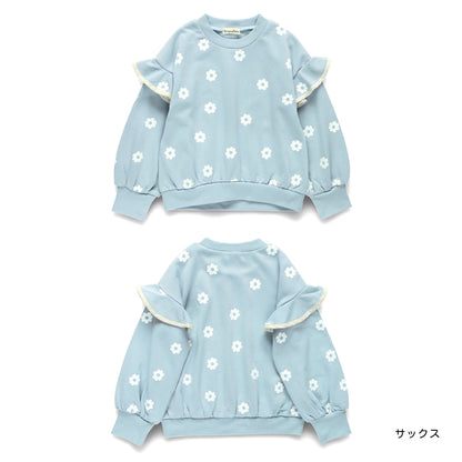 日本童裝 Branshes 荷葉肩衛衣 80-150cm 女童款 冬季 TOPS