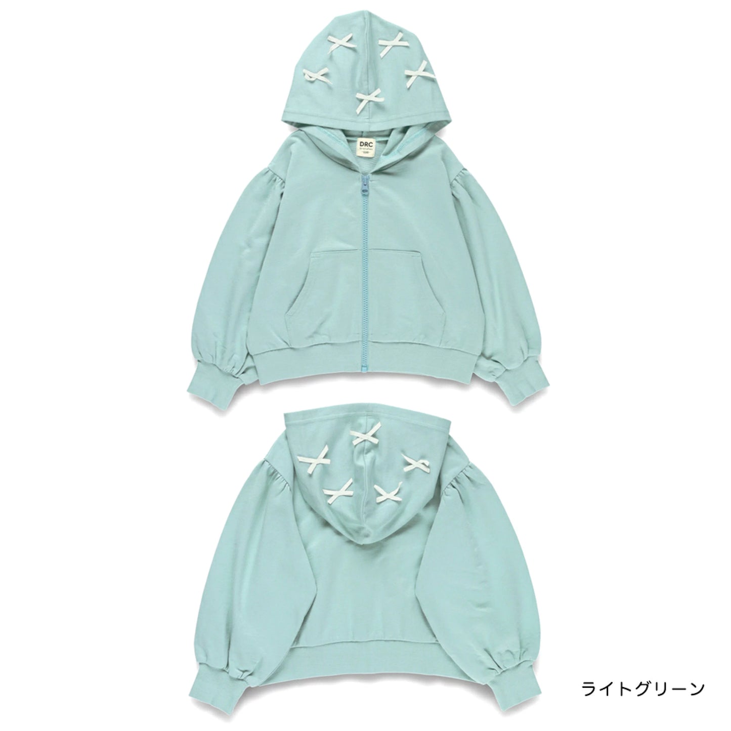 日本童裝 Branshes 絲帶連帽外套 100-150cm 女童款 冬季 OUTERWEAR