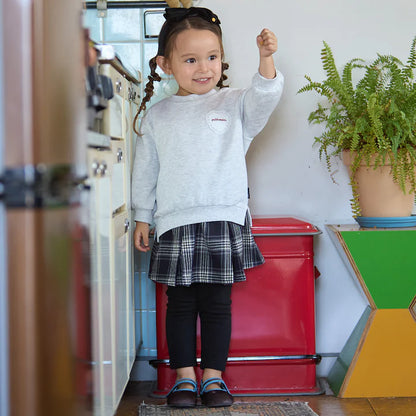 日本童裝 pe#main 假兩件格紋裙連褲 80-130cm 女童款 冬季 PANTS 聖誕紅/新年紅