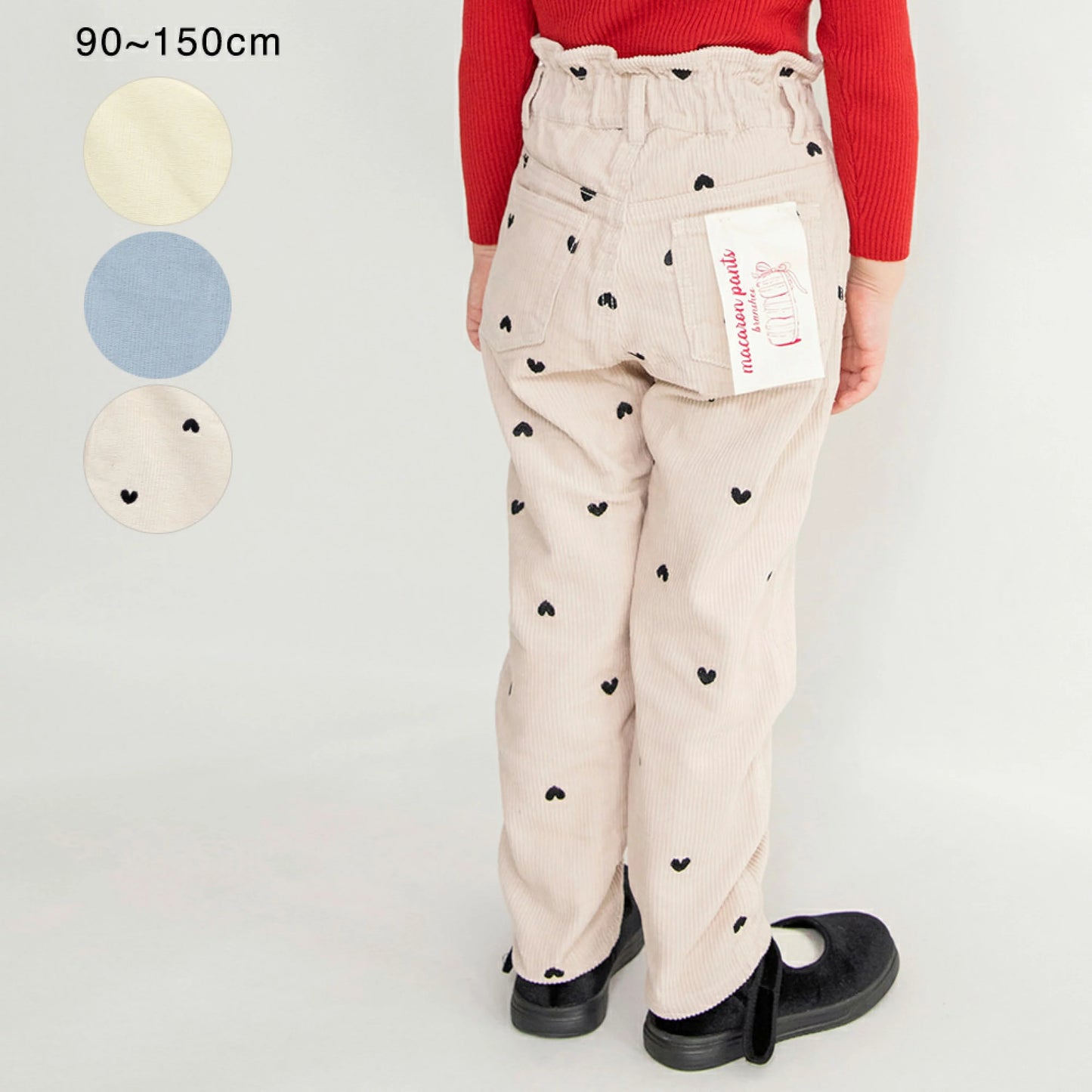 日本童裝 Branshes 燈芯絨馬卡龍長褲 90-150cm 女童款 冬季 PANTS