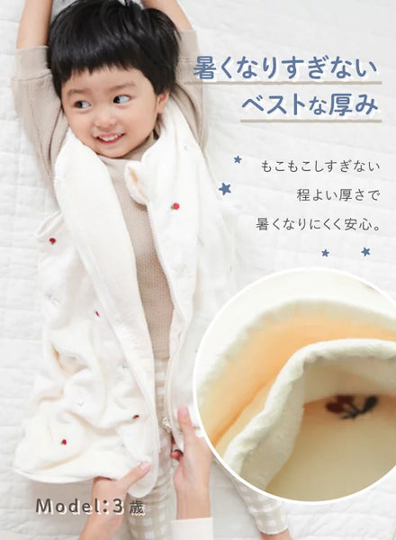 日本童裝 雙肩拍扣款睡袋 64x46cm  4-7歲 男童款/女童款 秋冬季 睡袋系列