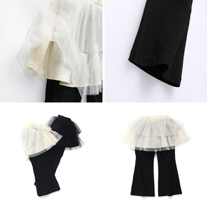 日本童裝 Branshes 薄紗裙連長褲 80-130cm 女童款 冬季 SKIRTS PANTS