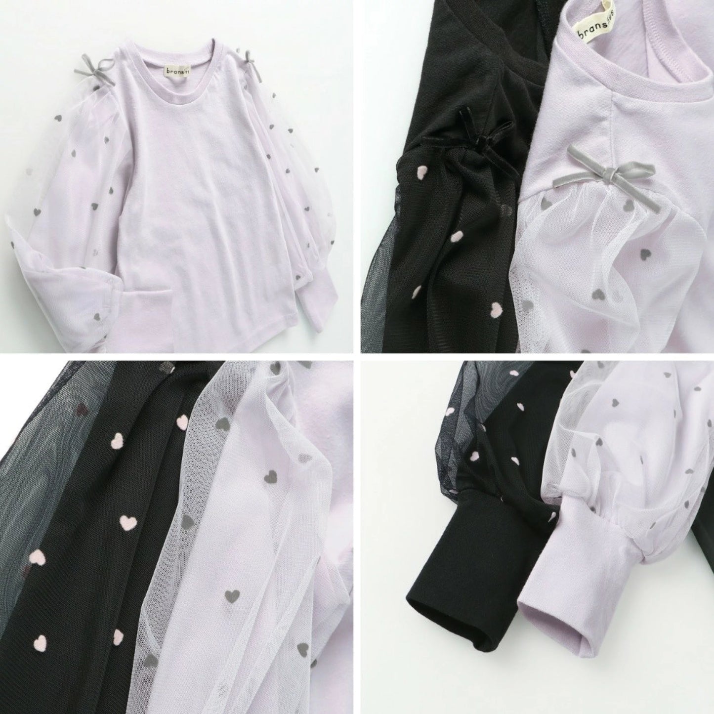 日本童裝 Branshes 薄紗長袖上衣 80-150cm 女童款 冬季 TOPS