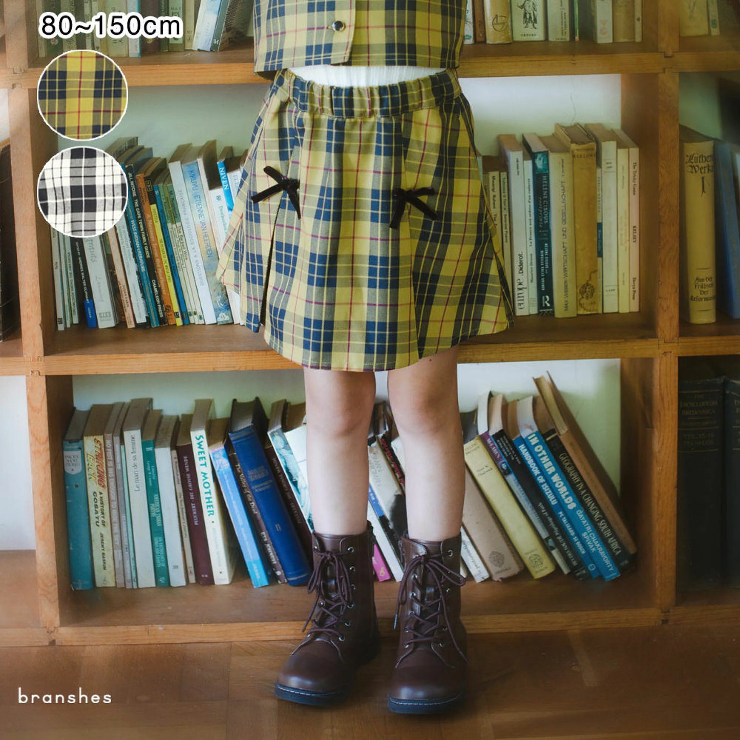 日本童裝 Branshes 格紋短裙 80-150cm 女童款 冬季 DRESSES/SKIRTS