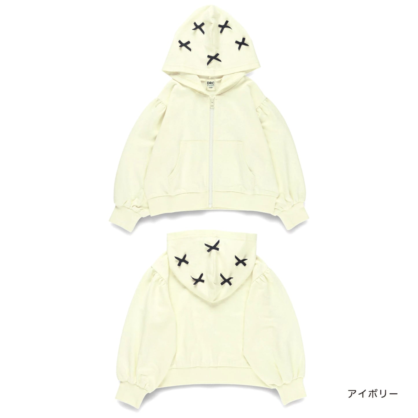 日本童裝 Branshes 絲帶連帽外套 100-150cm 女童款 冬季 OUTERWEAR