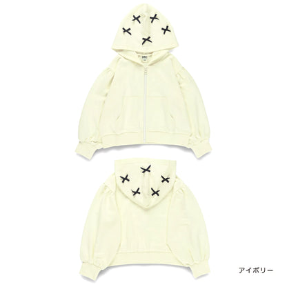 日本童裝 Branshes 絲帶連帽外套 100-150cm 女童款 冬季 OUTERWEAR